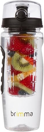 Brimma Fruit Infuser Water Bottle - 32 oz Large, Leakproof Plastic Fruit Infusion Water Bottle fo... | Amazon (US)