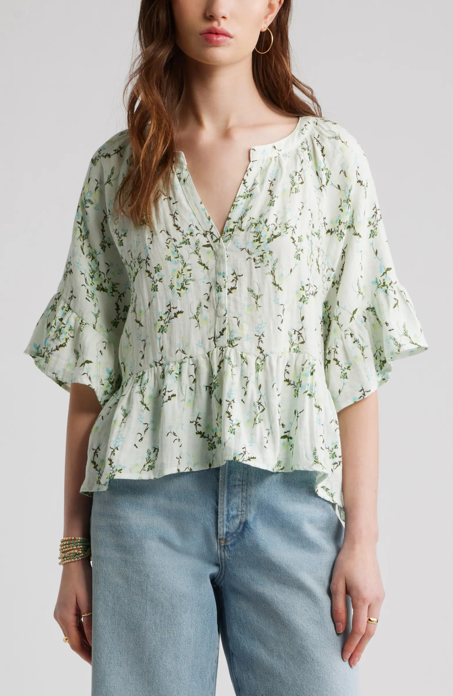 Ruffle Peplum Top | Nordstrom