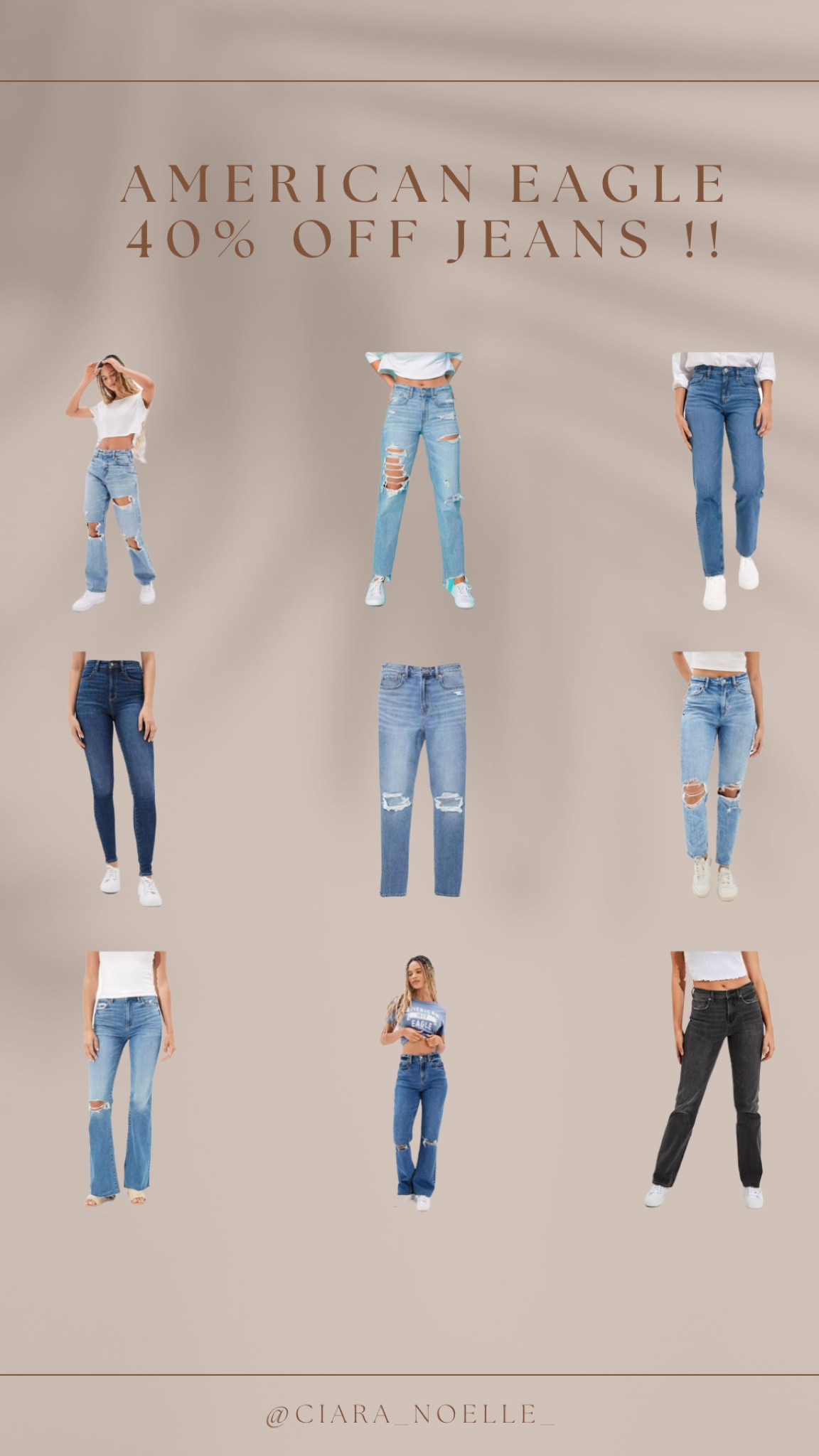 40% Jeans at American Eagle  !! 

#LTKCyberweek #LTKunder50 #LTKsalealert