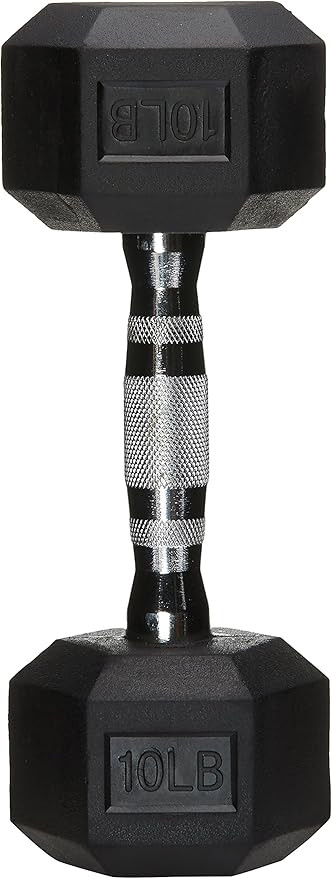Amazon Basics Rubber Encased Hex Dumbbell Hand Weight | Amazon (US)