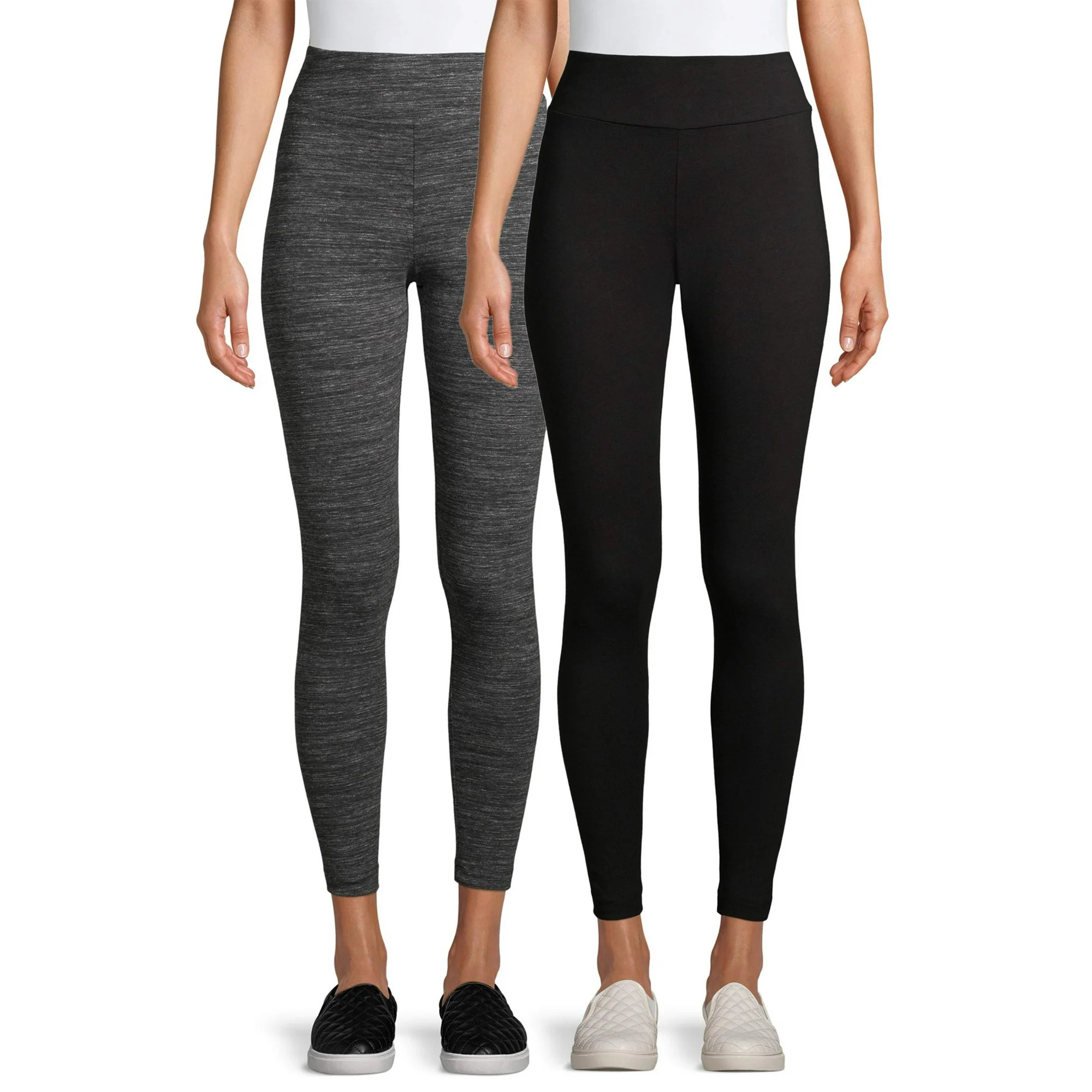 Time and Tru Women's Knit Leggings, 2-pack | Walmart (US)