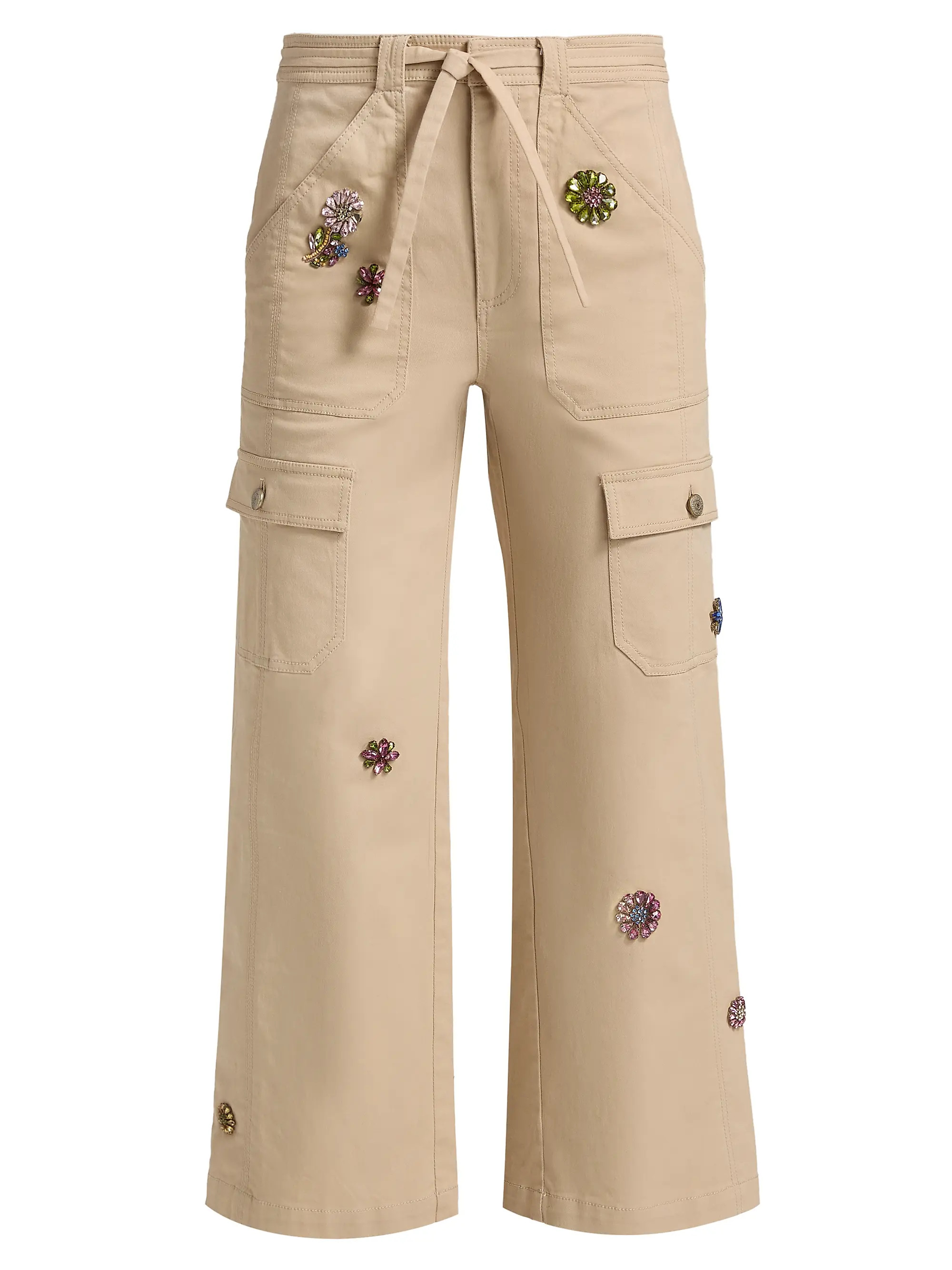 Retro Love Michelle Crystal-Embellished Cotton Pants | Saks Fifth Avenue