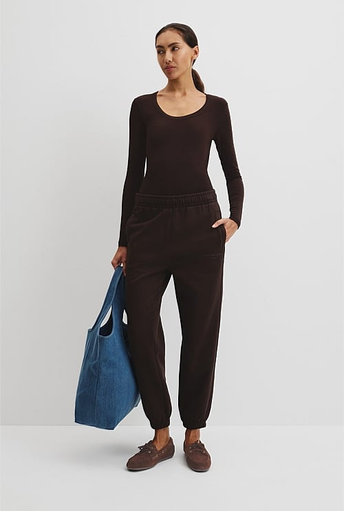 Australian Cotton Cuffed Track Pant | Country Road