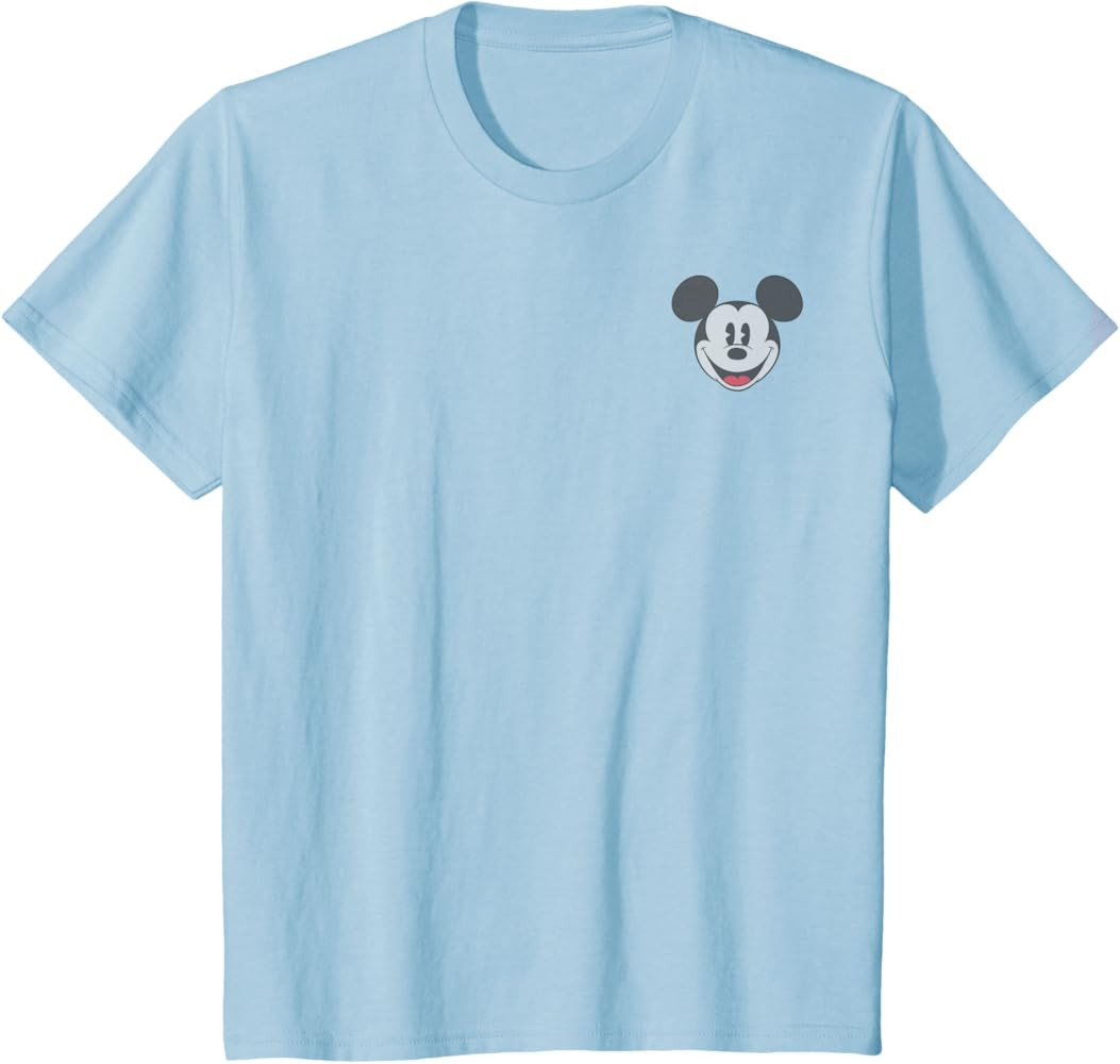 Disney Mickey and Friends Retro Smiling Mickey Pocket Logo T-Shirt | Amazon (US)