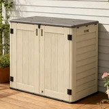 OROFULL 30 Cu.Ft Outdoor Storage Shed, Waterproof Resin Horizontal Cabinet with Lockable Doors fo... | Walmart (US)