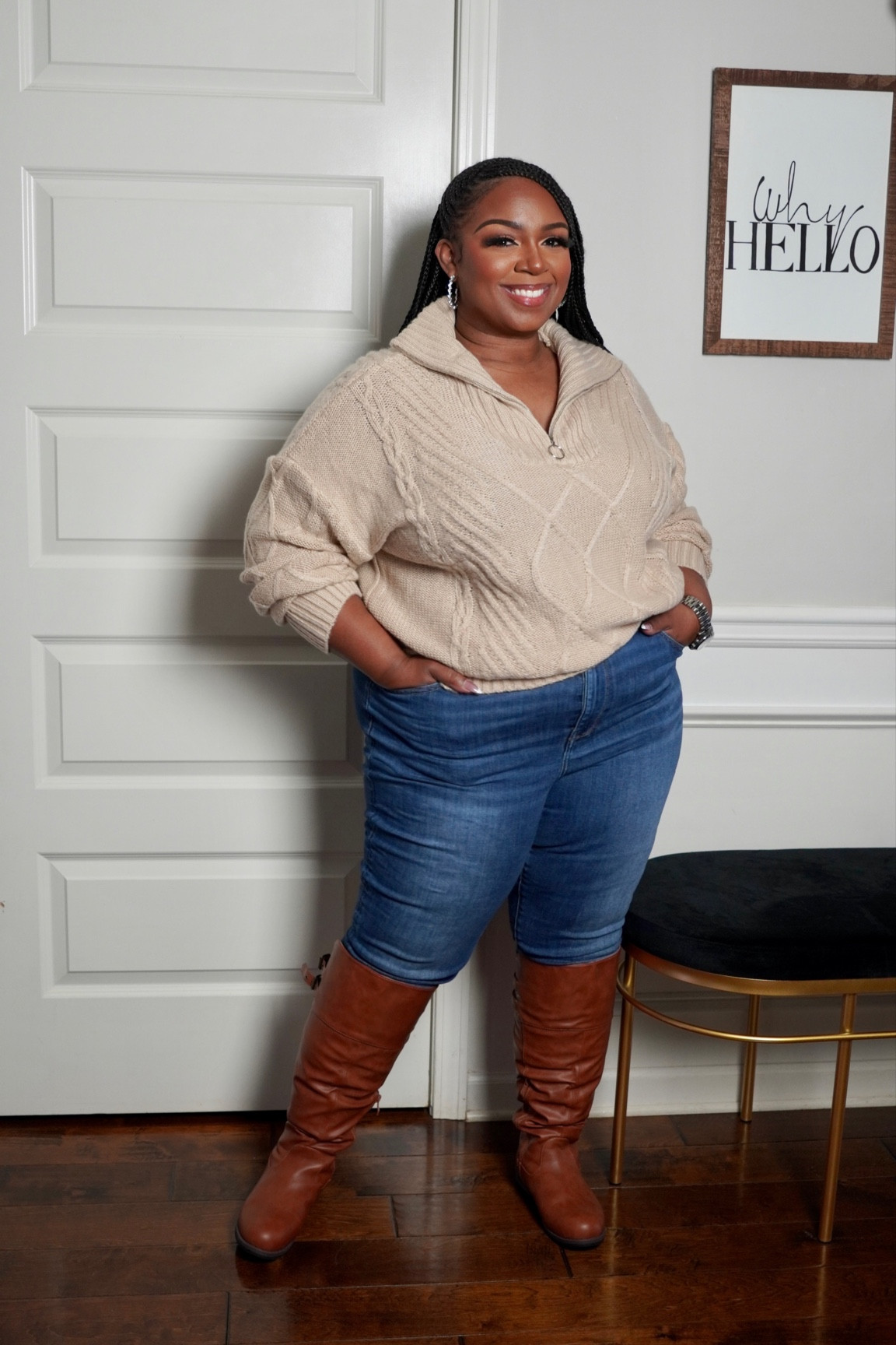 Fall outfit inspo, plus size friendly, Walmart boots, sweaters, revolve plus size sweaters

#LTKstyletip #LTKplussize