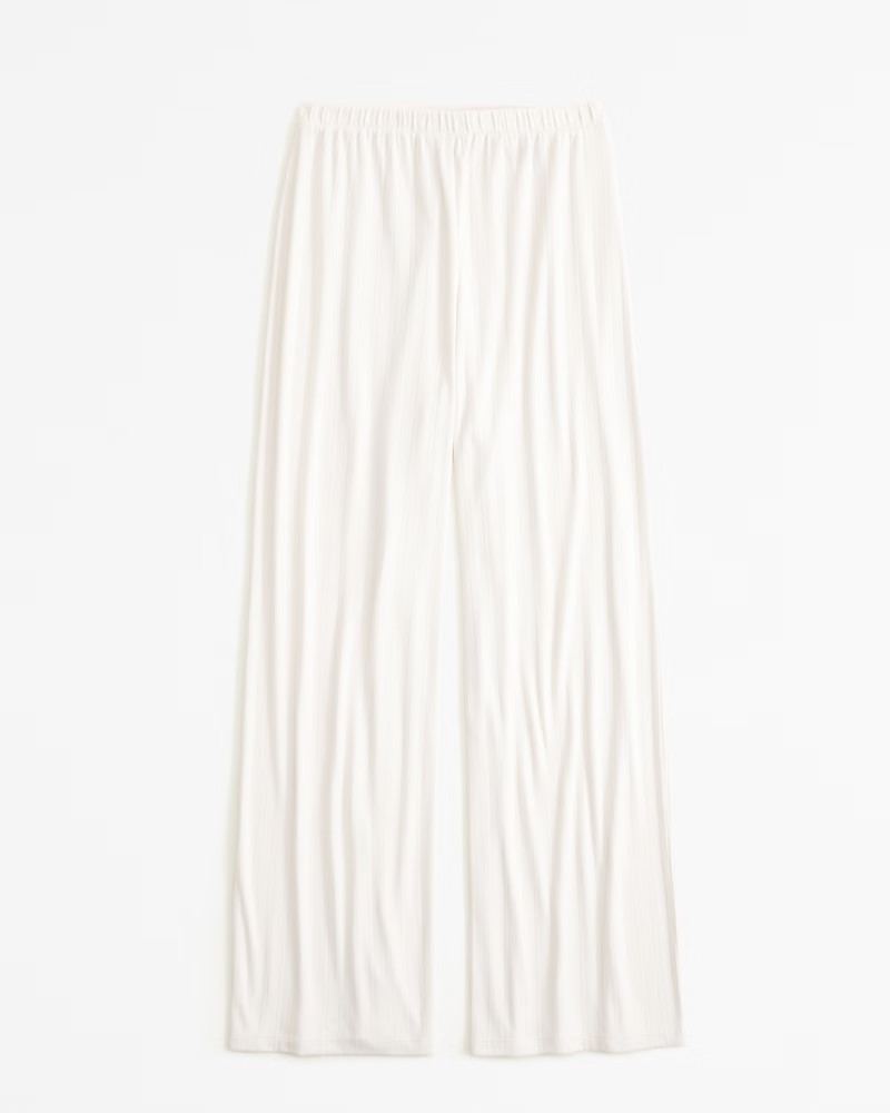 Women's Lounge Pointelle Wide Leg Pant | Women's Intimates & Sleepwear | Abercrombie.com | Abercrombie & Fitch (US)