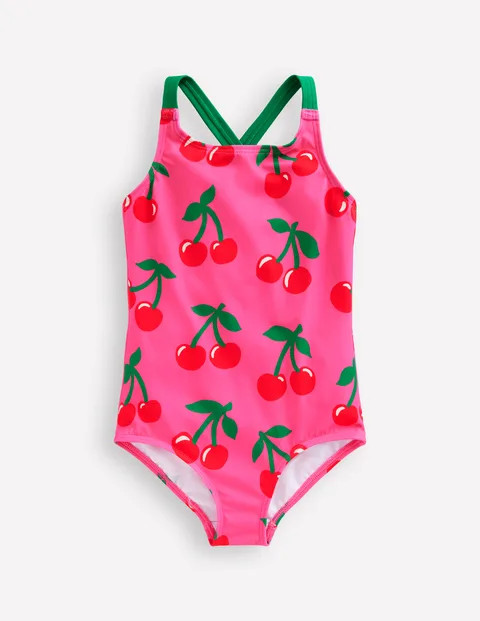 Cross-Back Printed Swimsuit | Boden (US)