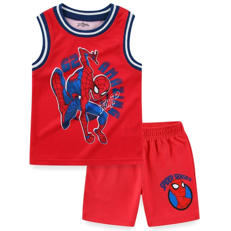 Marvel Spider-Man Tank Top and Short Set (Boys), 2 Piece Set, Sizes 2T-12 | Walmart (US)