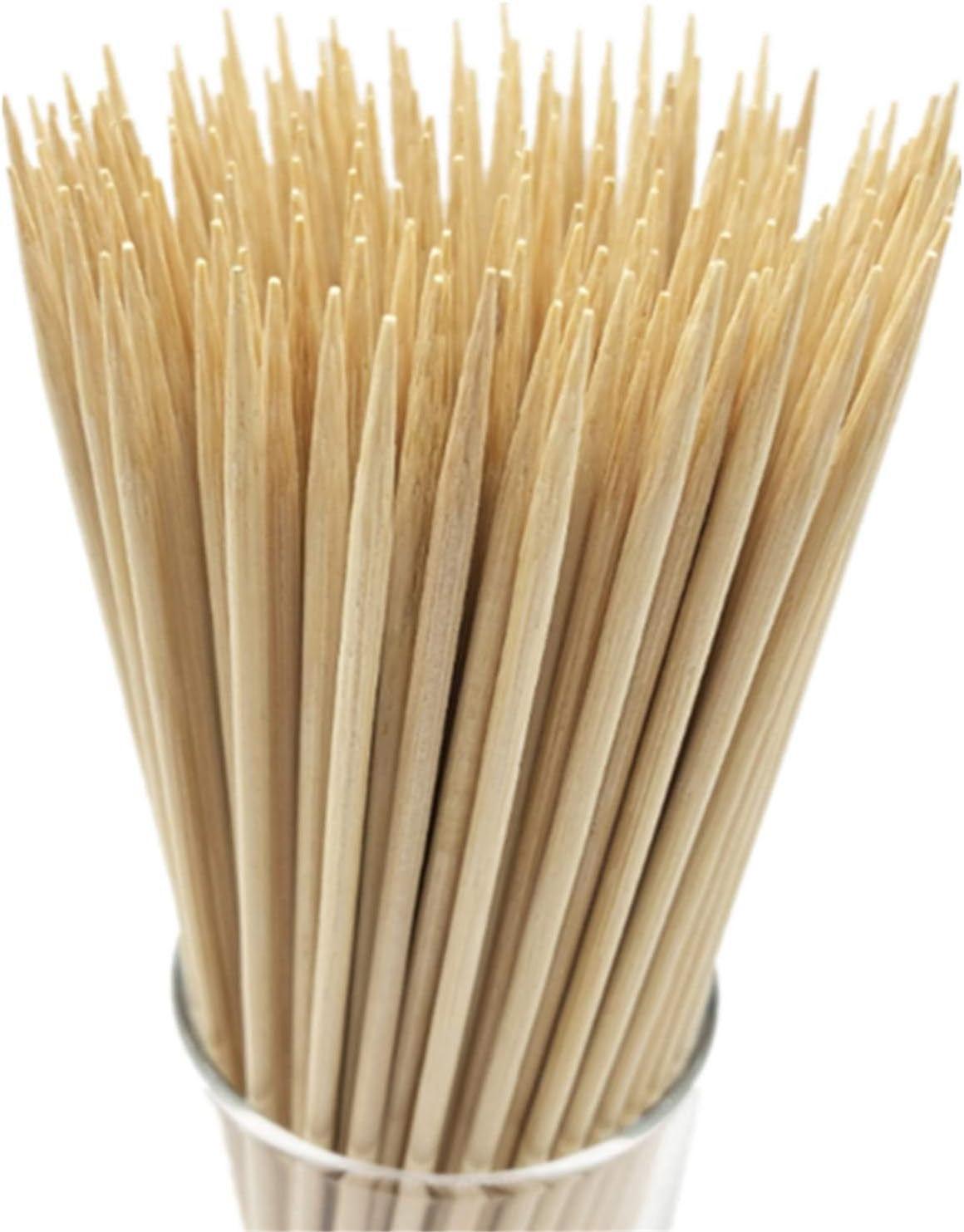 HOPELF 12" Natural Bamboo Skewers for BBQ，Appetiser，Fruit，Cocktail，Kabob，Chocolate Fountain，Grilling，Barbecue，Kitchen，Crafting and Party. Φ=4mm, More Size Choices 6"/8"/10"/14"/16"/30"(100 PCS) | Amazon (US)