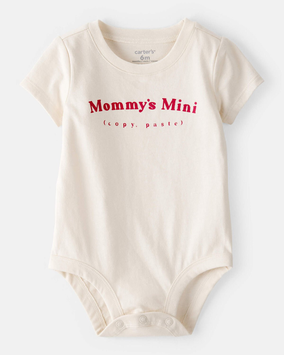 Baby 'Mommy's Mini' Short-Sleeve Graphic Bodysuit - Cream | Carter's Inc