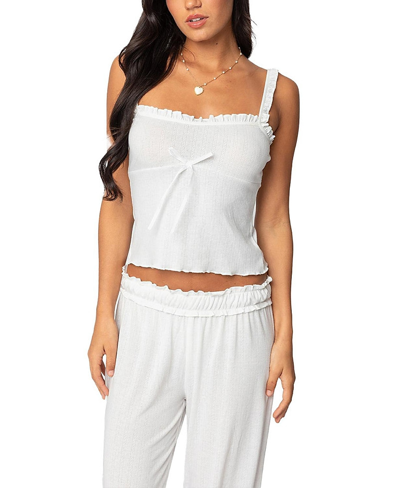 Edikted Sylvia Pointelle Tank Top | Bloomingdale's (US)