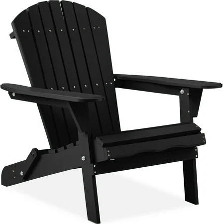 Best Choice Products Folding Adirondack Chair Outdoor Wooden Accent Lounge Furniture w/ 350lb Cap... | Walmart (US)