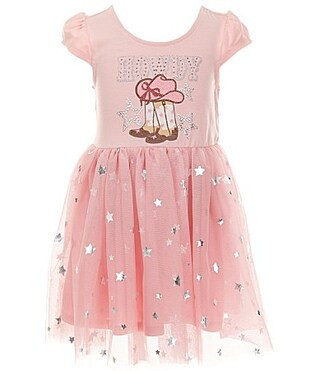 Zunie Little Girls Puff Sleeve Cowgirl Tutu Dress -  4 | Dillard's