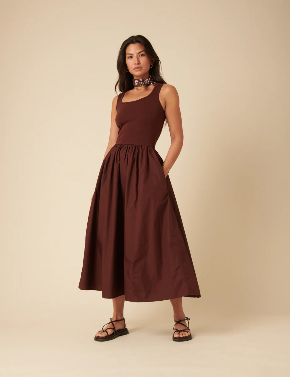 Brown Colorado Midi Dress | Nobody's Child
