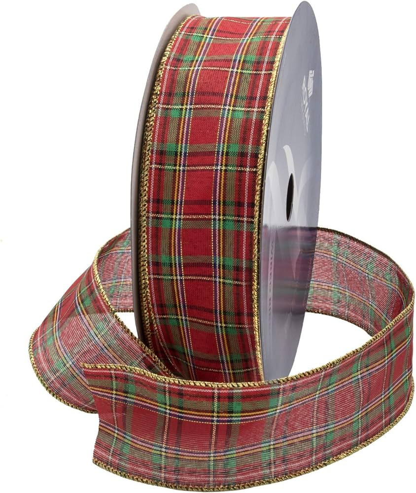 Royal Imports Wired Traditional Clarkston Tartan Plaid Christmas Waterproof Ribbon, Floral & Craf... | Amazon (US)
