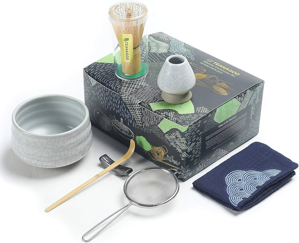 TEANAGOO Japanese Tea Set Matcha Whisk Set Matcha Bowl Bamboo Matcha Whisk (chasen) Scoop (chashaku) | Amazon (US)