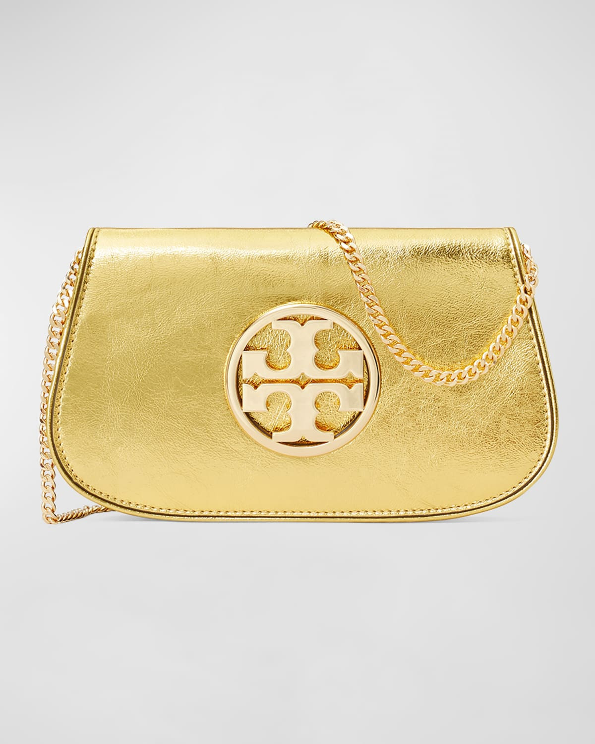 Reva Metallic Medallion Clutch Bag | Neiman Marcus