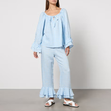 Sleeper Cha-Cha Ruffled Linen-Blend Lounge Set - XS | Coggles | Coggles (Global)