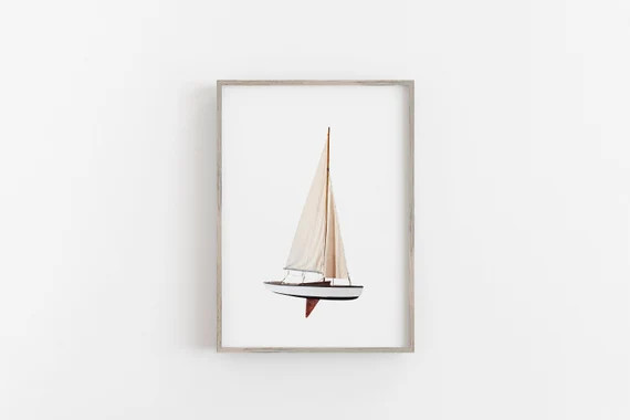 Sailboat Wall Art  Nautical Decor  Nursery Decor  Sailboat - Etsy | Etsy (US)