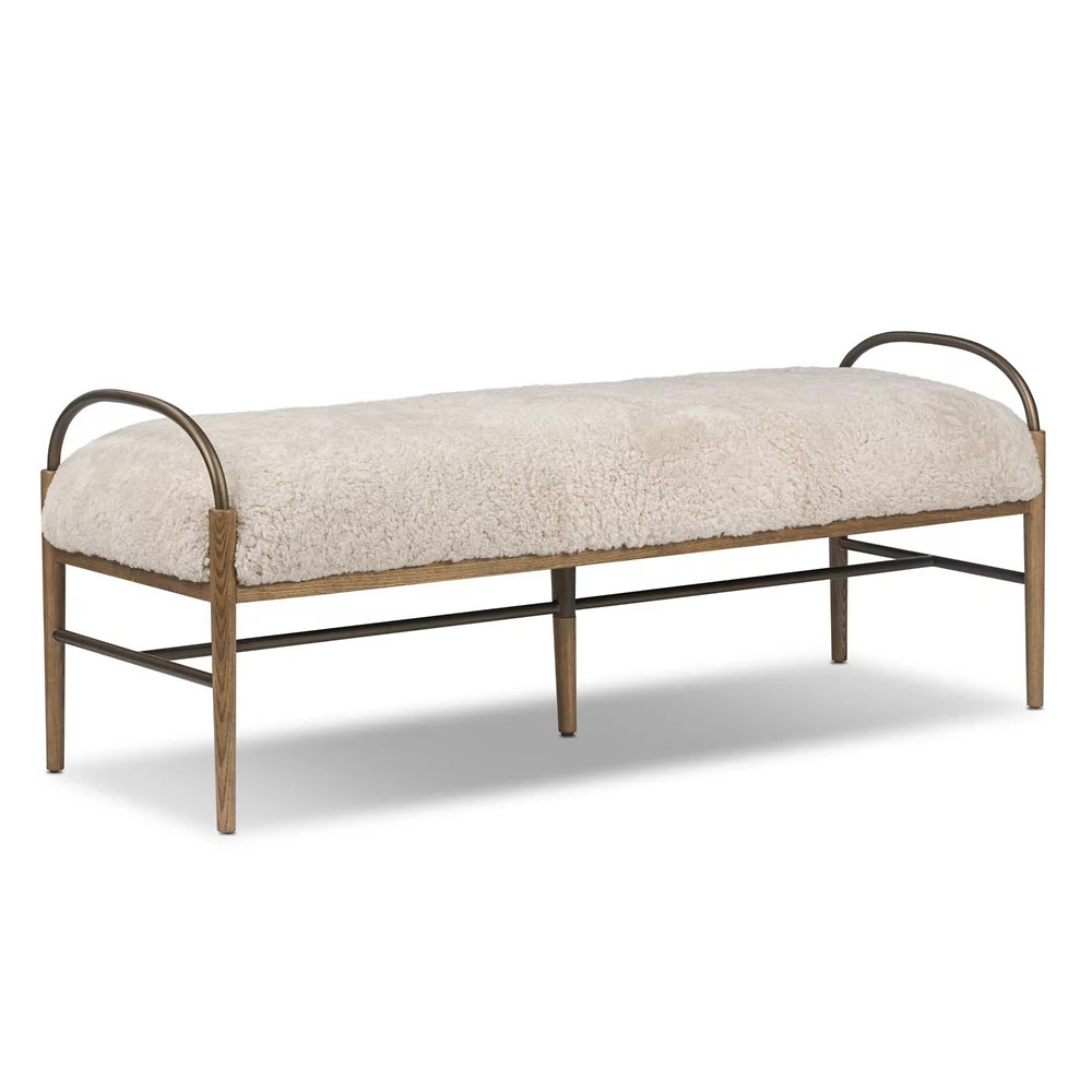 Amber Lewis x Four Hands Demi Accent Bench | Lumens
