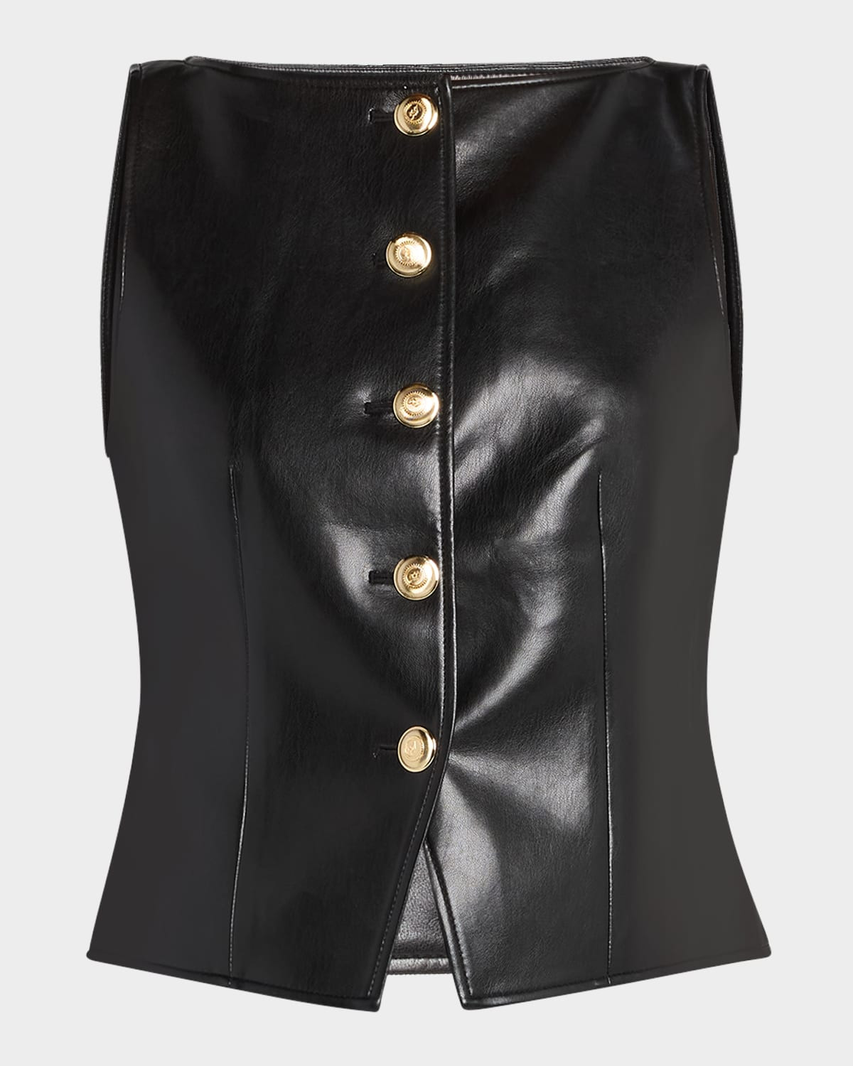 Camen Vegan Leather Vest | Neiman Marcus