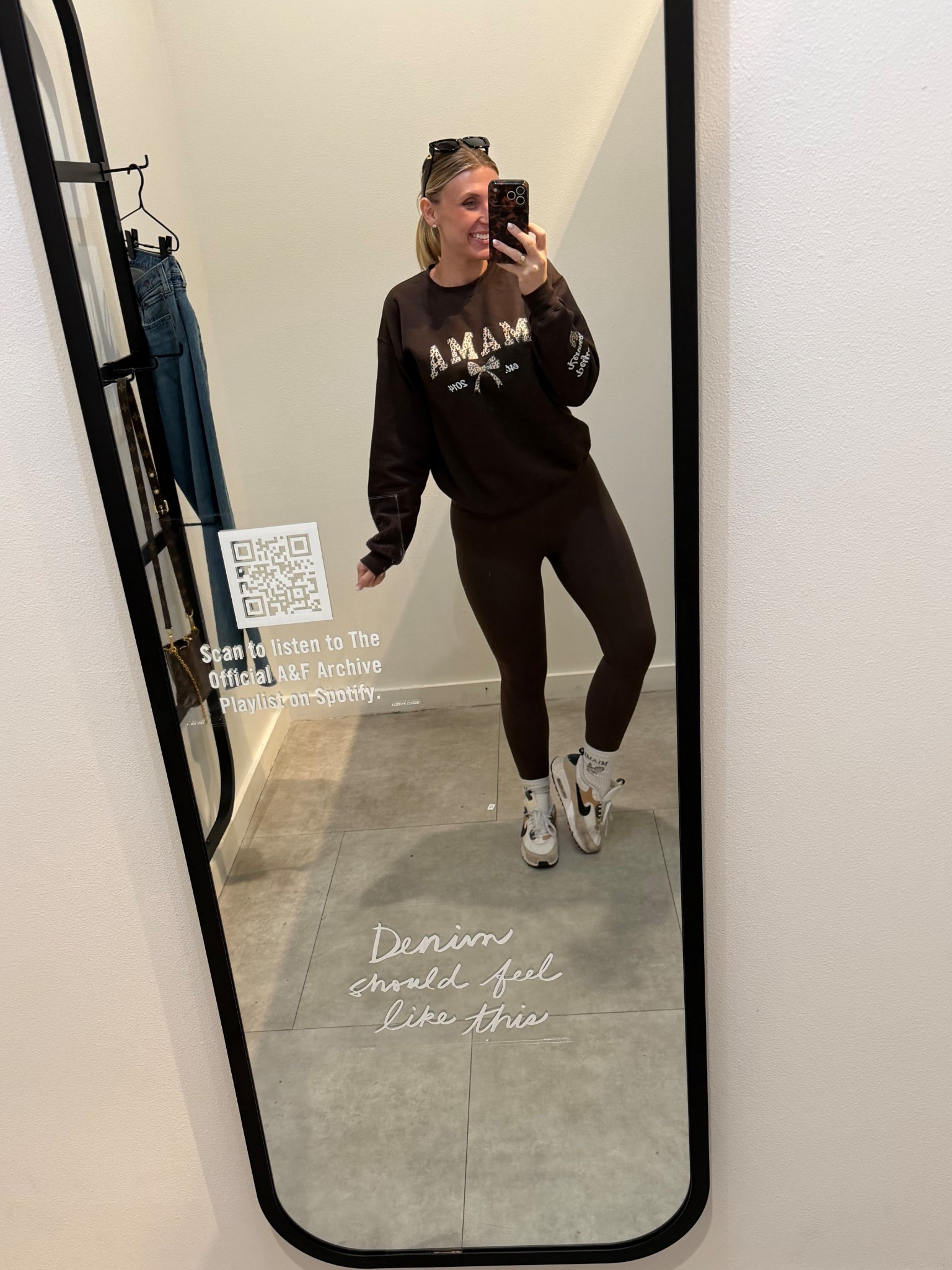 Love my brown leggings and brown personalized mama sweater 

#LTKootd #LTKmomlife #LTKMidsize