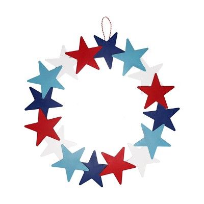 Hanging Star Wreath Red White Blue - Sun Squad™ | Target