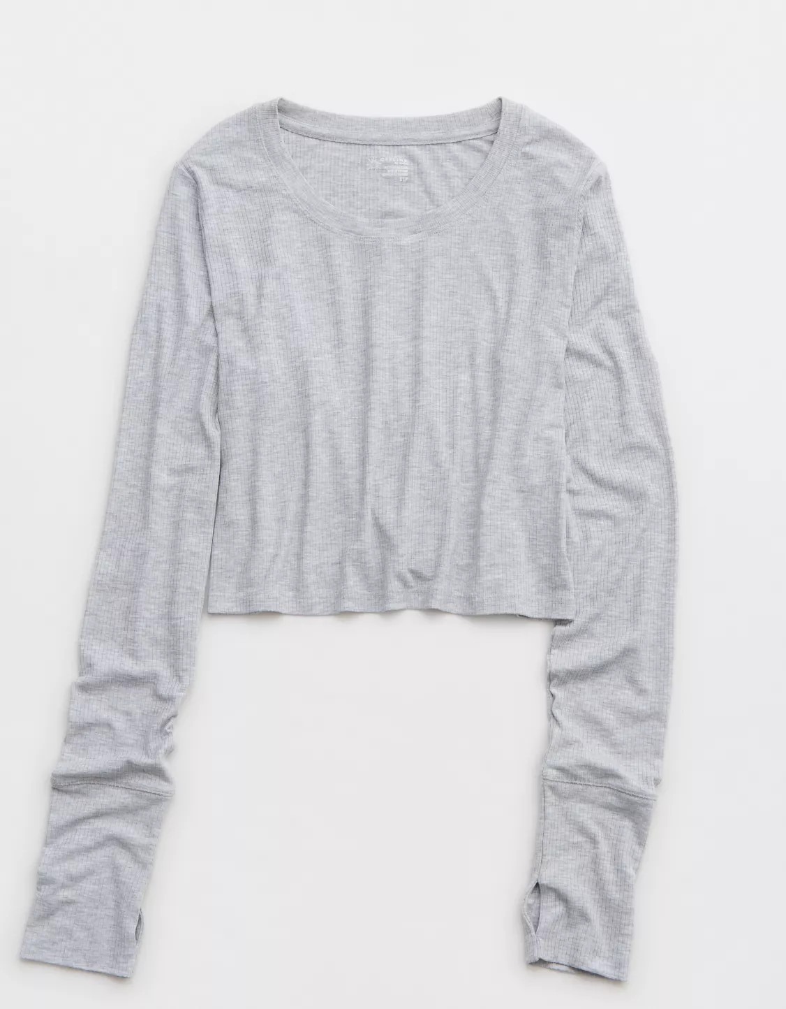 OFFLINE By Aerie Thumbs Up Ribbed Long Sleeve T-Shirt | Aerie