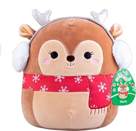 Squishmallows Original 10-Inch Darla The Christmas Deer - Official Jazwares Holiday Reindeer Plus... | Amazon (US)
