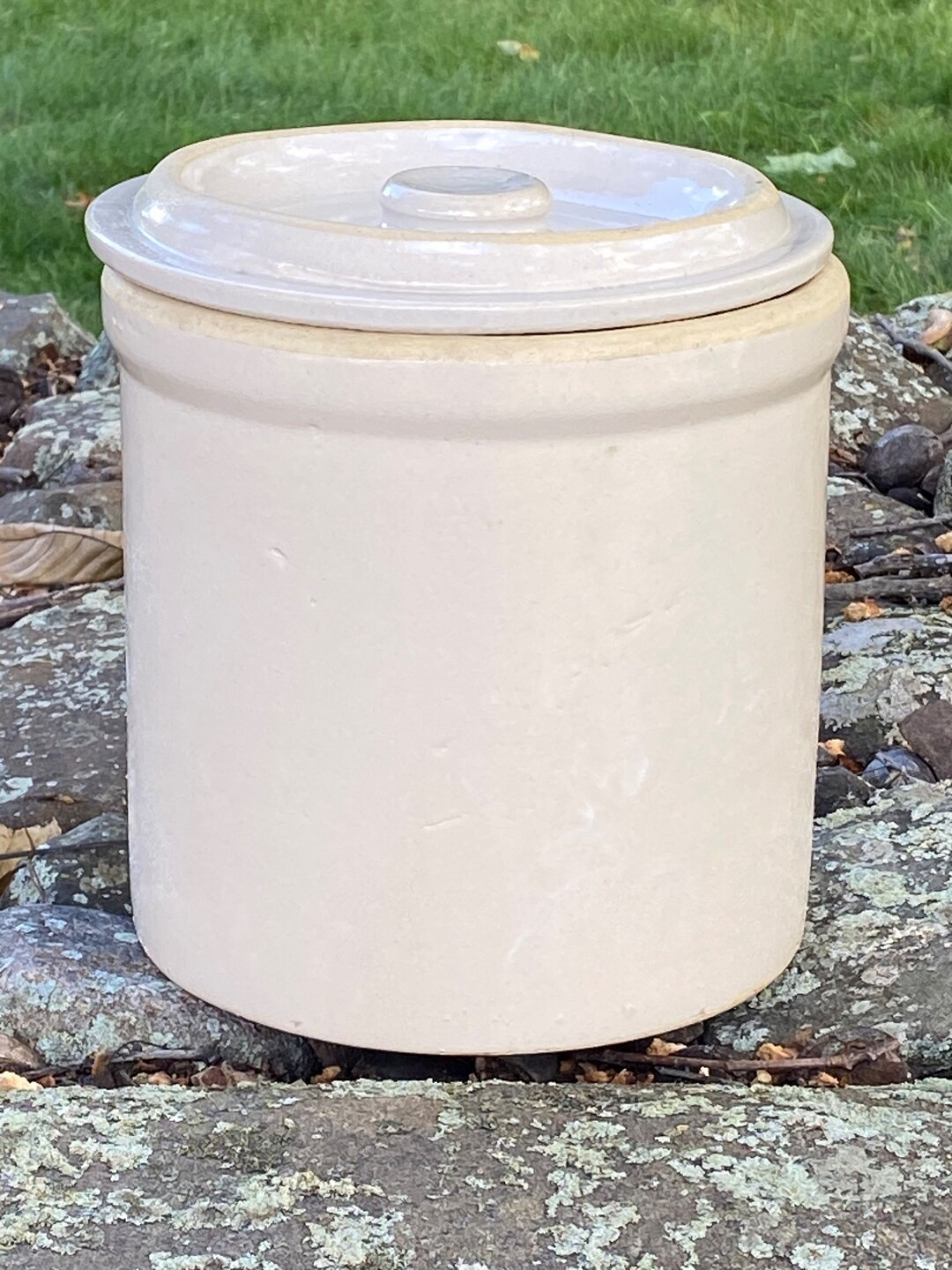 Vintage Fermentation Crock With Lid for Repurposing - Etsy | Etsy (US)