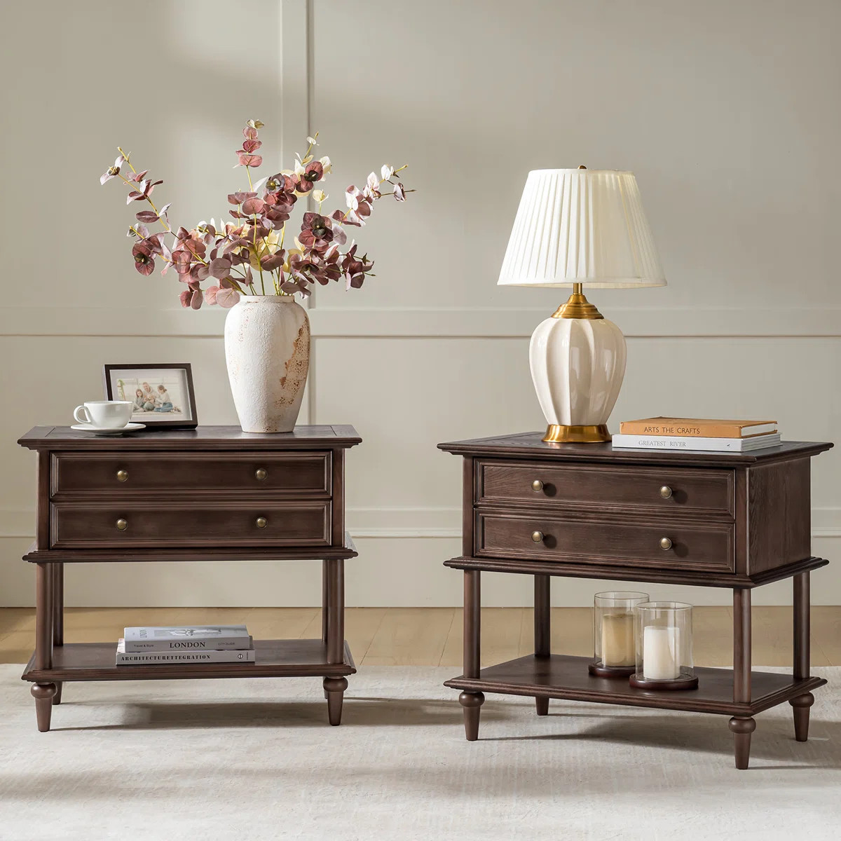 Hicks 28.4"W Solid Wood 1-Drawer End Table with Built-In Outlets and USB Ports | Wayfair North America