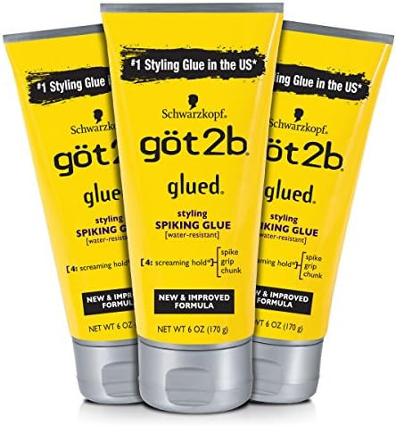 Got2b Glued Styling Spiking Hair Glue, 6 Ounce (Count of 3) | Amazon (US)