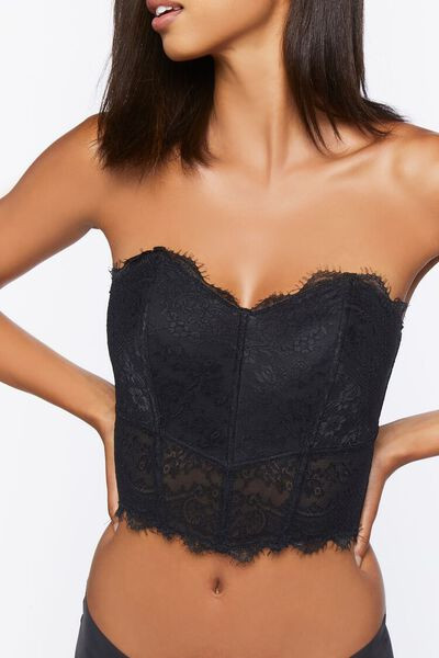 Eyelash Lace Corset Bra | Forever 21 (US)