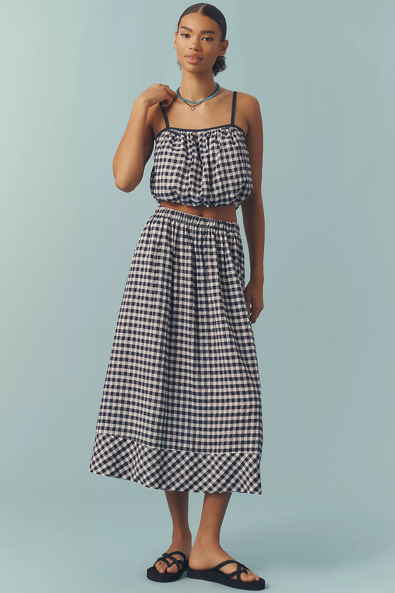 Stateside Gingham Maxi Skirt | Anthropologie (US)