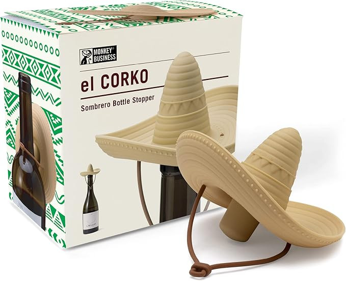 Monkey Business elCorko Silicone Wine Stopper, Bottle Stopper with Sombrero Design, Wine Accessor... | Amazon (CA)