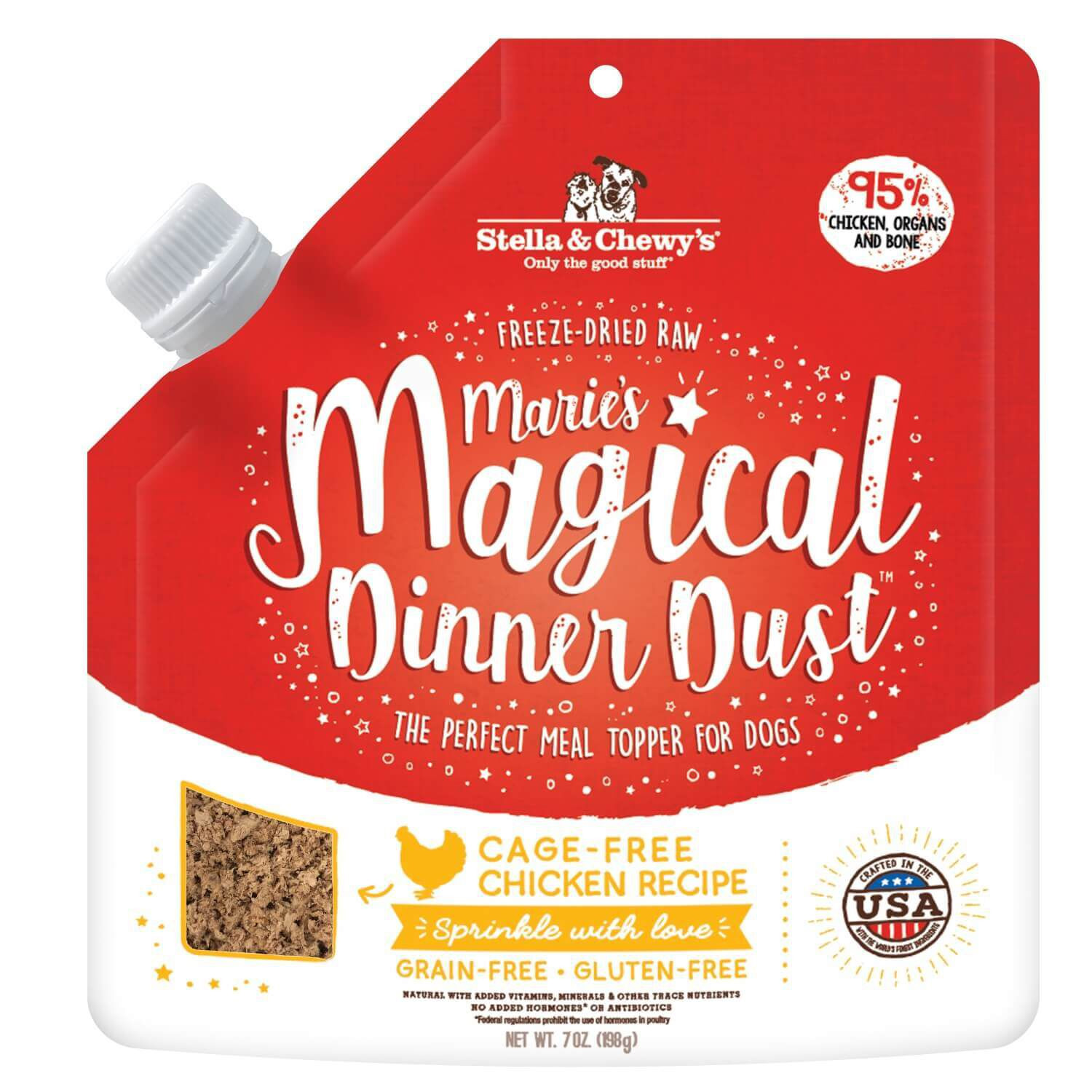 Stella & Chewy's Marie’S Magical Dinner Dust Freeze-Dried Dog Food Topper, Cage-Free Chicken Re... | Pet Supermarket