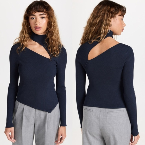 Cult Gaia | NWT Krislyn Knit Top in Aspen Navy Small | Poshmark