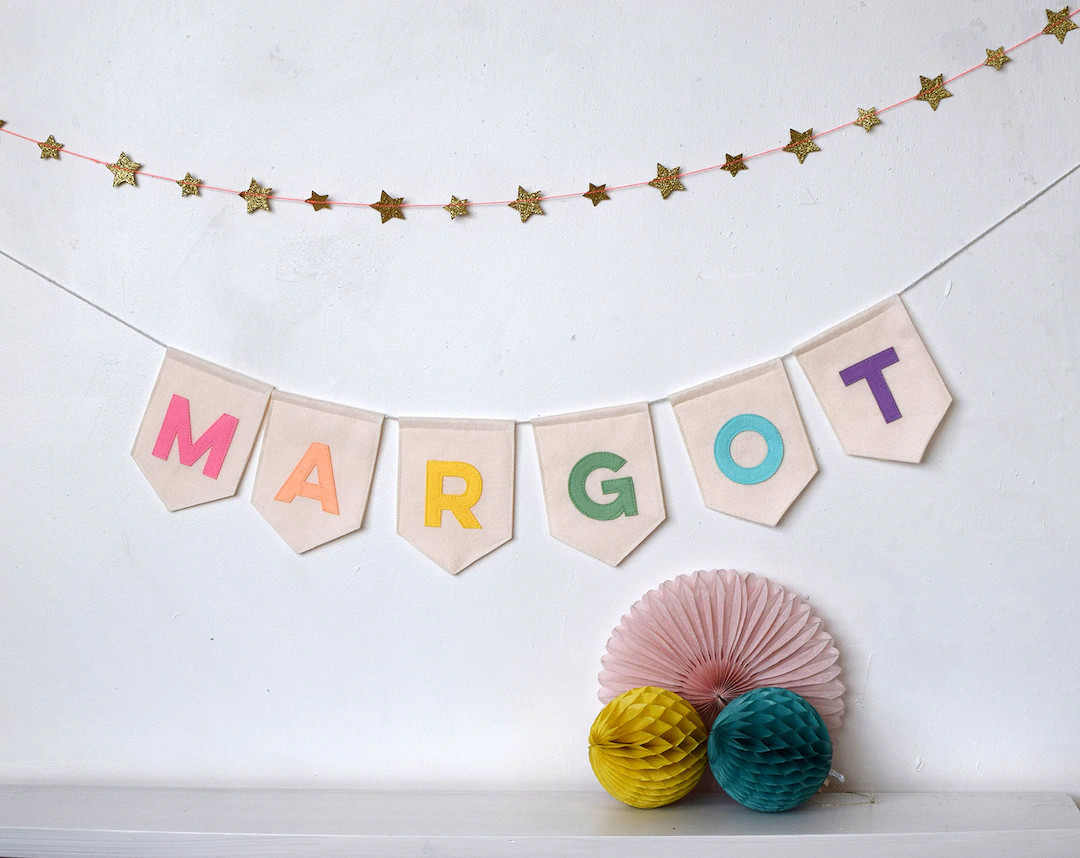 Pastel Rainbow Name Bunting Personalised Nursery Bunting Custom Name Banner Nursery Decor Felt Pa... | Etsy (US)