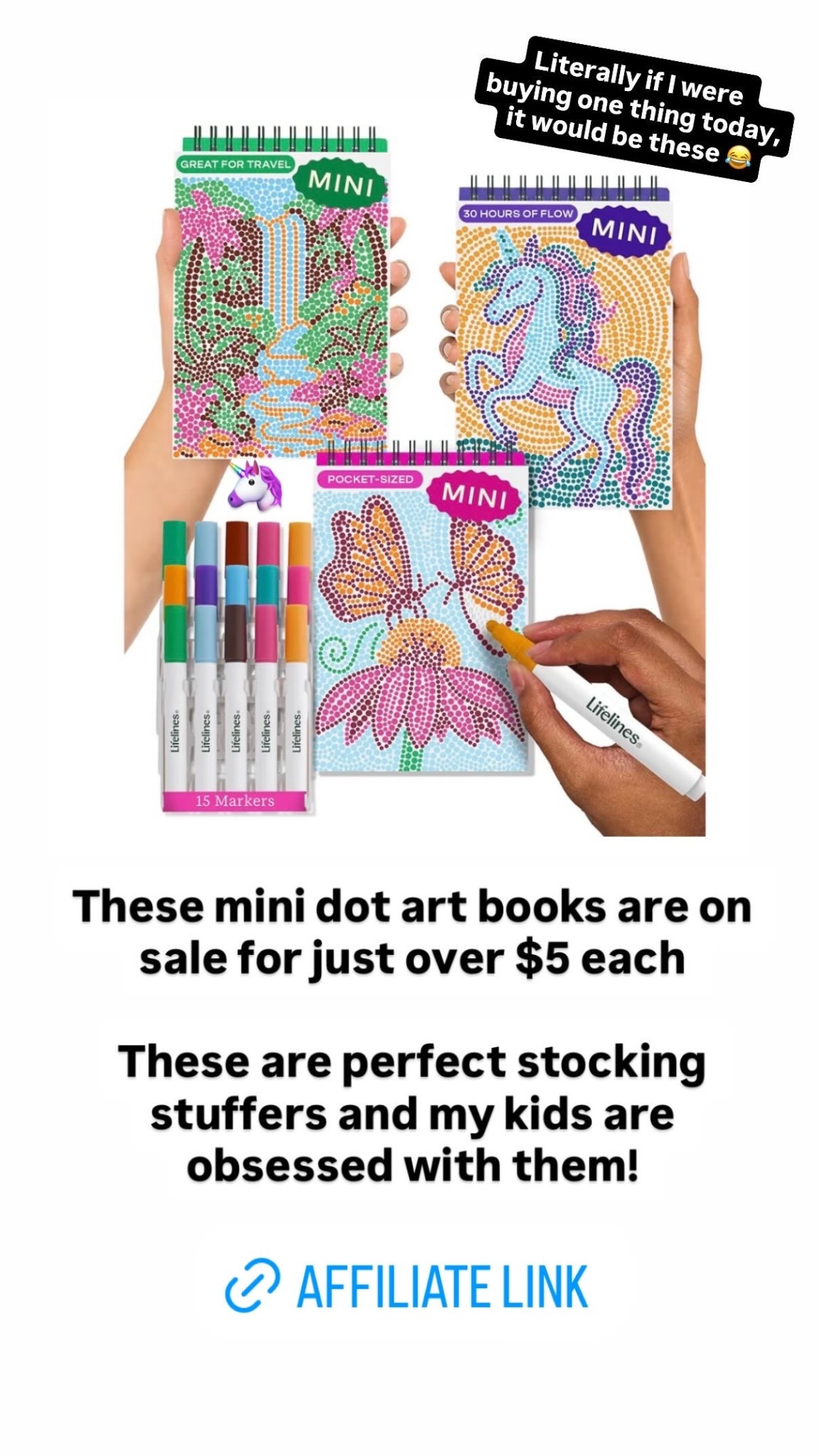 These mini dot art books are on sale for just over $5 each

These are perfect stocking stuffers and my kids are obsessed with them!