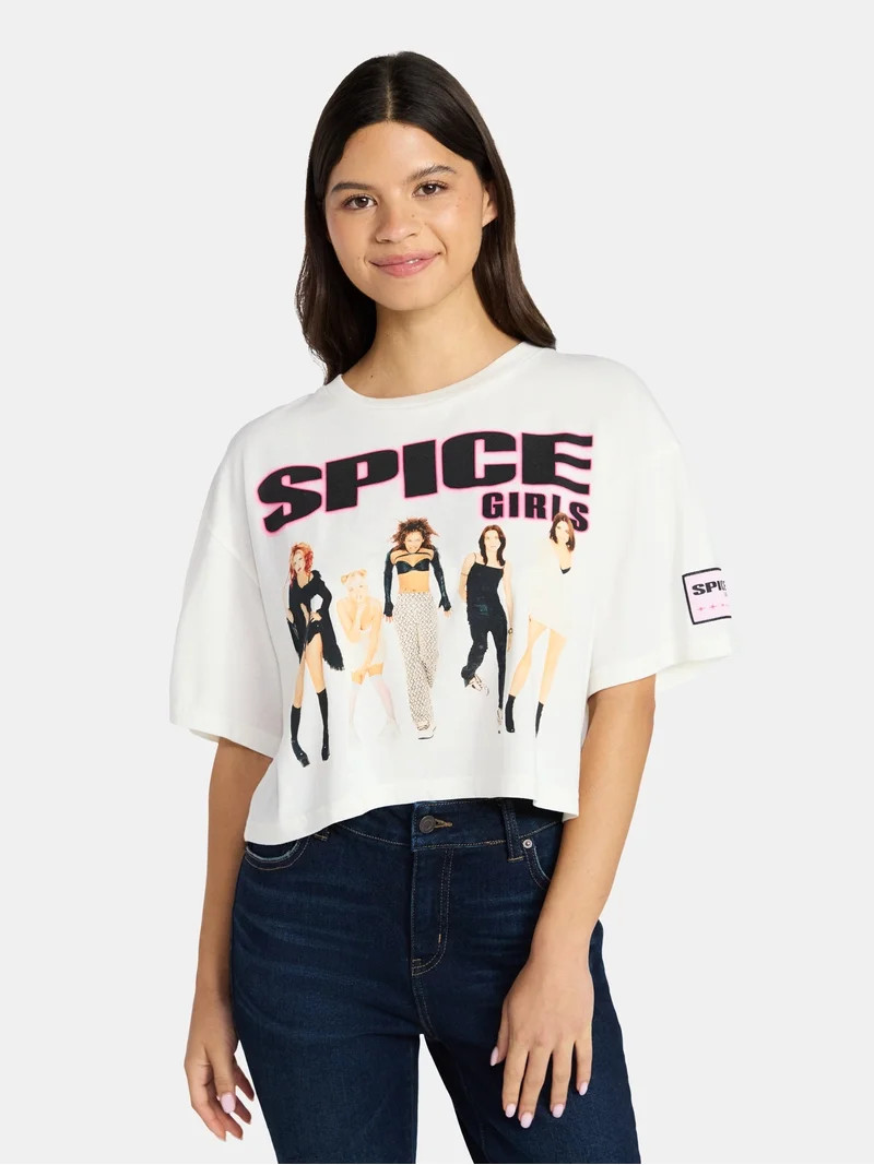 Spice Girls Women's Skimmer Tee with Short Sleeves, XXS-XXL | Walmart (US)