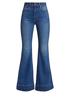 Cindy Button-Fly Flare Jeans | Saks Fifth Avenue