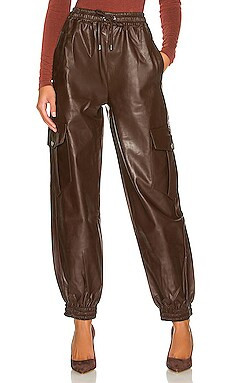 KENDALL + KYLIE Cargo Jogger Pant in Chocolate from Revolve.com | Revolve Clothing (Global)