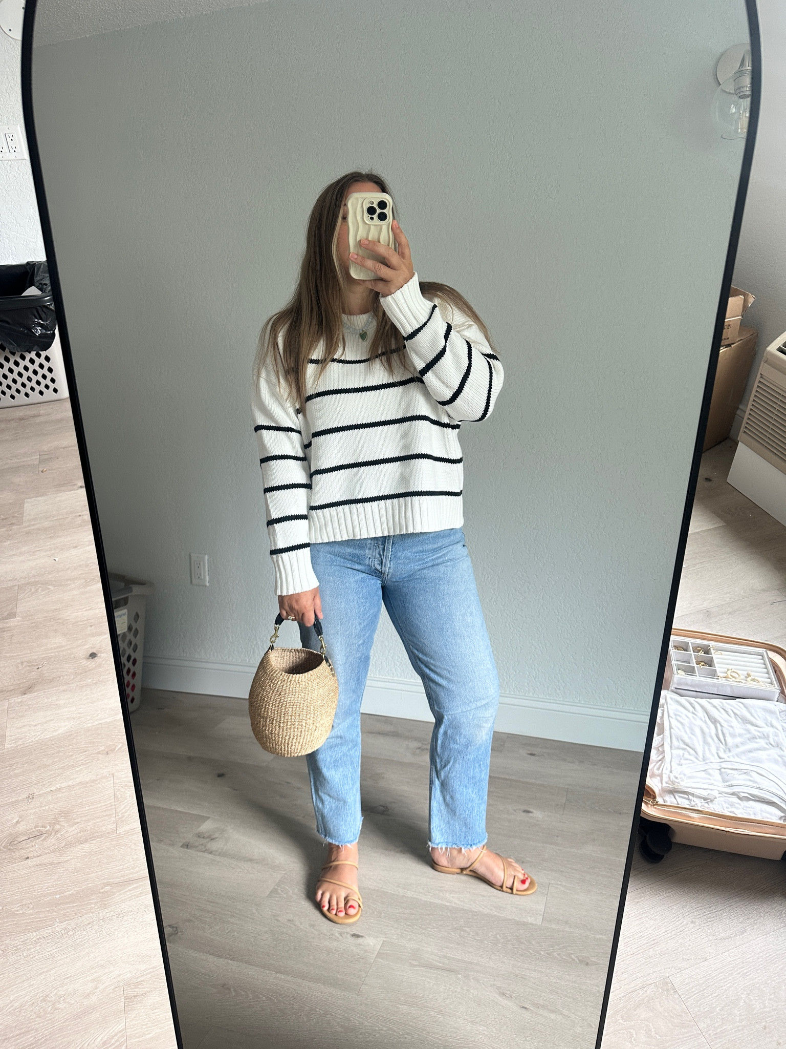 Sweater is tts im in s medium/ size up for more oversized fit 

Agolde riley crop style are PERFECT full length if you’re under 5’4

#LTKStyleTip #LTKSeasonal #LTKFallSale