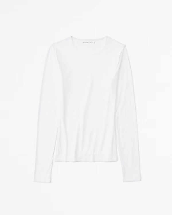Soft Matte Seamless Tuckable Long-Sleeve Tee | Abercrombie & Fitch (US)