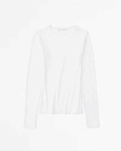 Soft Matte Seamless Tuckable Long-Sleeve Tee | Abercrombie & Fitch (US)