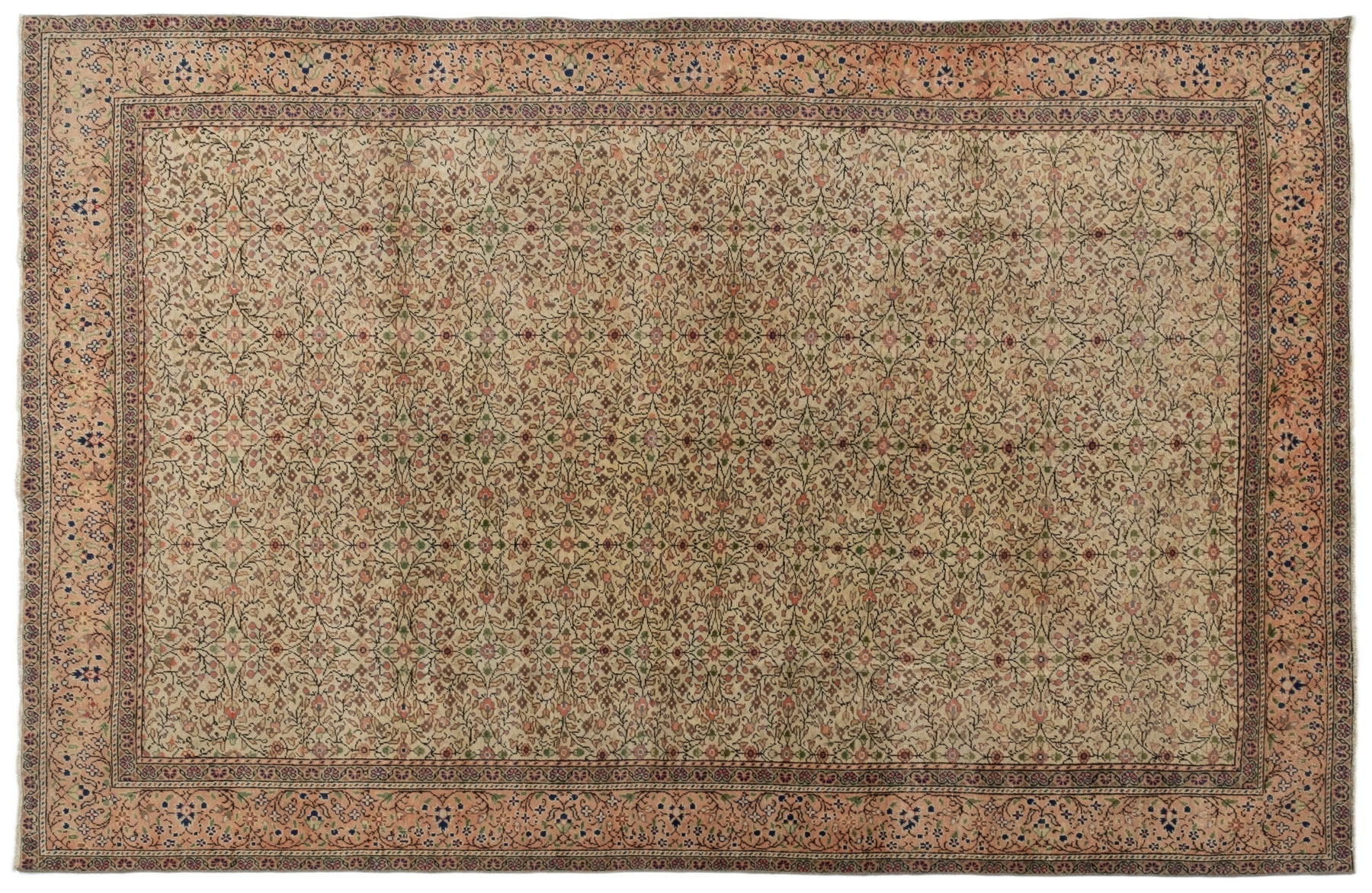6' X 10' Vintage Persian Rug, Multicolor - Davie | Revival Rugs Inc