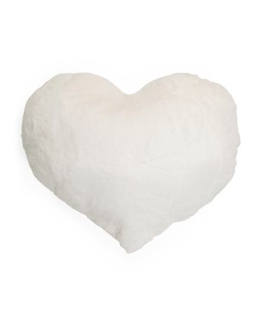 20x20 Faux Fur Heart Shaped Pillow | Marshalls