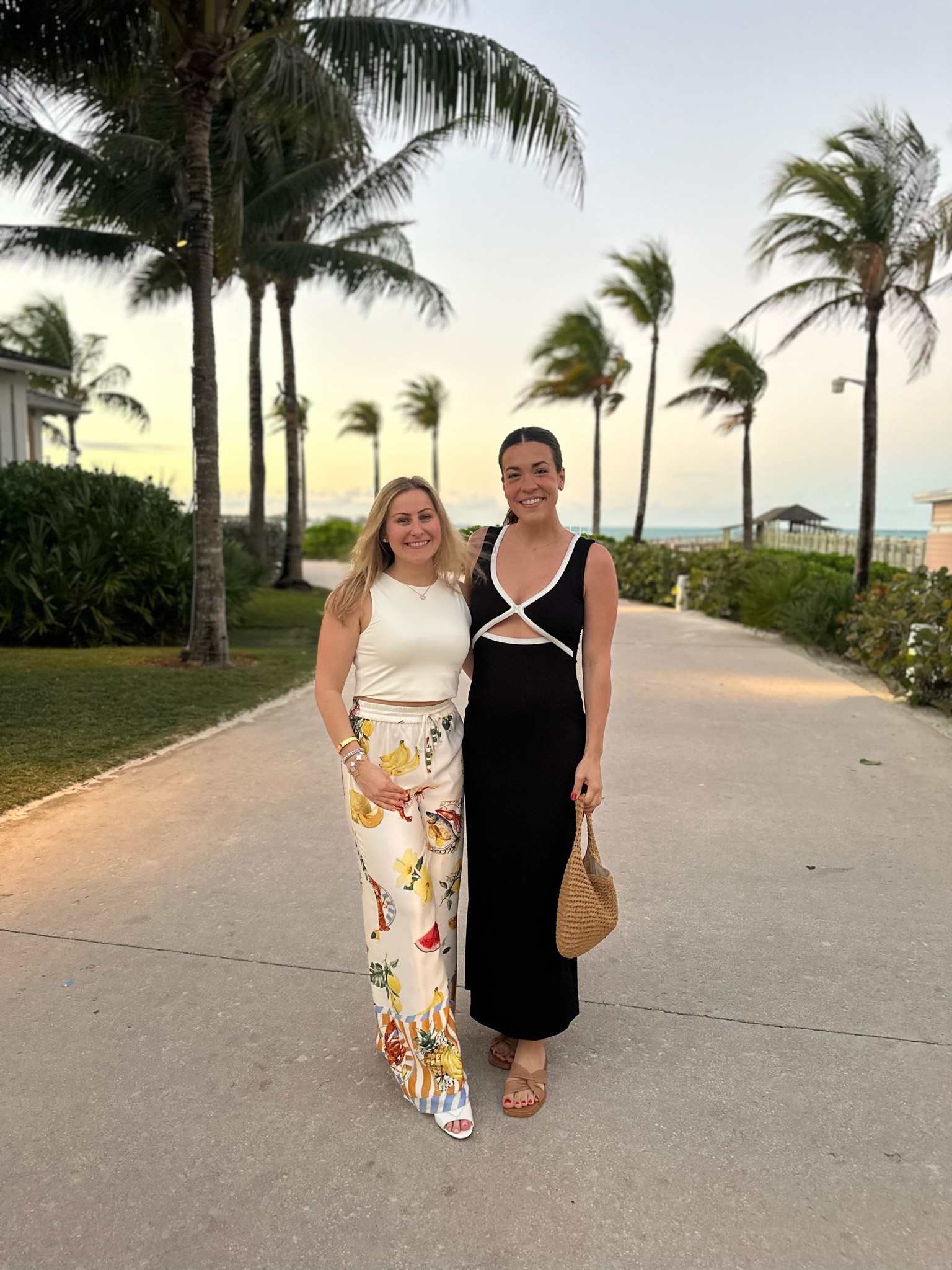 #ootd , I love patterned silk pants for vacation 

#LTKStyleTip #LTKFindsUnder100 #LTKSeasonal