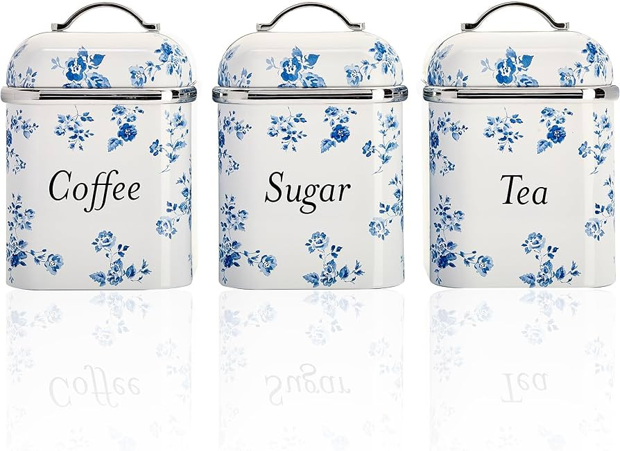 Laura Ashley VQ 3pc Canister Set - China Rose | Amazon (US)